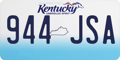 KY license plate 944JSA
