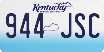 KY license plate 944JSC