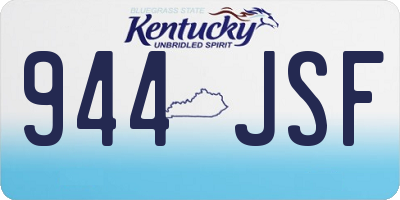 KY license plate 944JSF