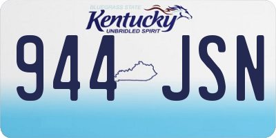 KY license plate 944JSN