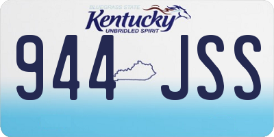 KY license plate 944JSS