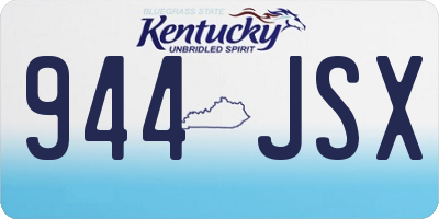 KY license plate 944JSX