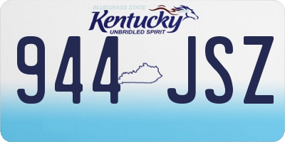 KY license plate 944JSZ