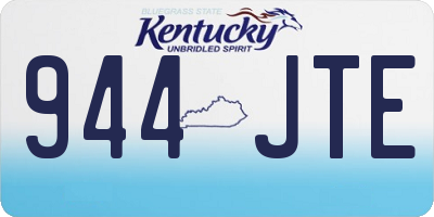 KY license plate 944JTE