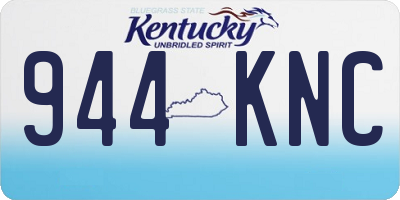 KY license plate 944KNC