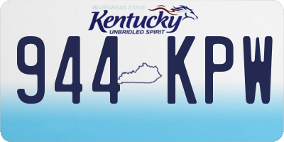 KY license plate 944KPW