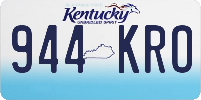 KY license plate 944KRO