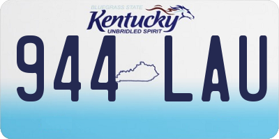 KY license plate 944LAU