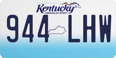 KY license plate 944LHW