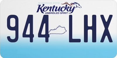 KY license plate 944LHX