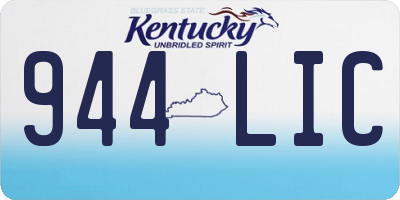 KY license plate 944LIC