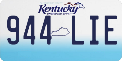 KY license plate 944LIE