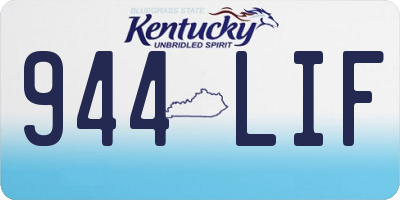 KY license plate 944LIF