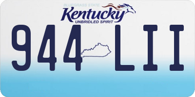 KY license plate 944LII