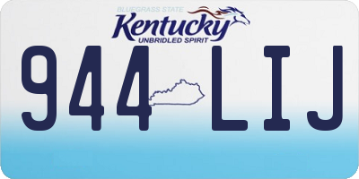 KY license plate 944LIJ