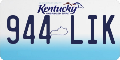 KY license plate 944LIK