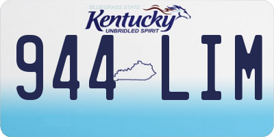 KY license plate 944LIM