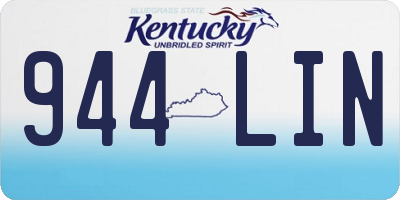 KY license plate 944LIN