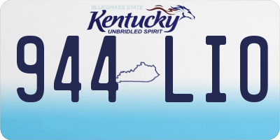 KY license plate 944LIO