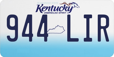 KY license plate 944LIR