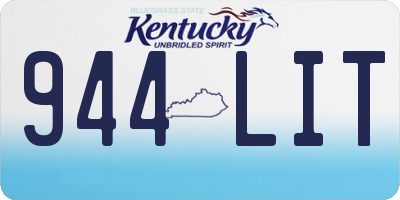 KY license plate 944LIT
