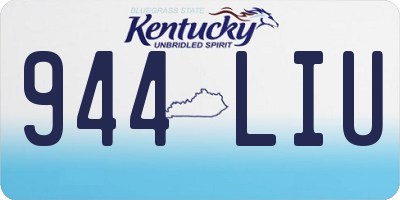 KY license plate 944LIU