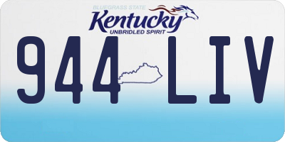 KY license plate 944LIV