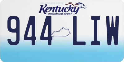 KY license plate 944LIW