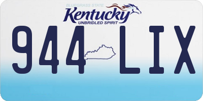 KY license plate 944LIX