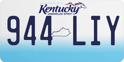 KY license plate 944LIY