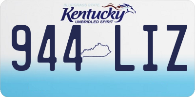 KY license plate 944LIZ