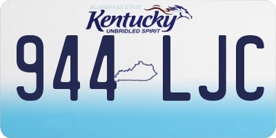 KY license plate 944LJC