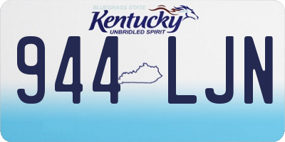 KY license plate 944LJN