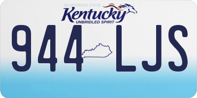 KY license plate 944LJS