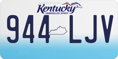 KY license plate 944LJV