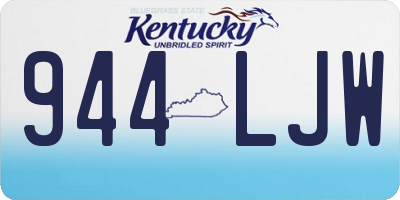 KY license plate 944LJW