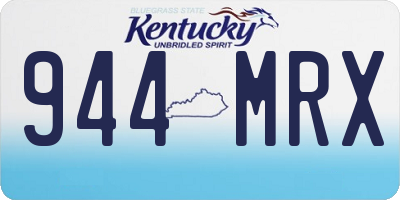 KY license plate 944MRX