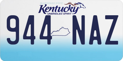 KY license plate 944NAZ
