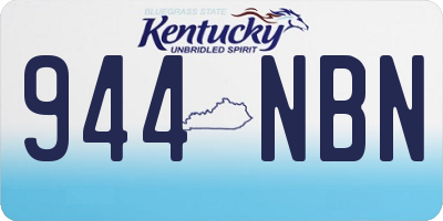 KY license plate 944NBN