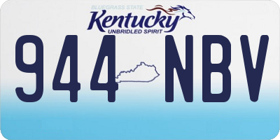 KY license plate 944NBV