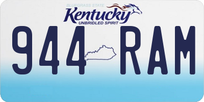 KY license plate 944RAM