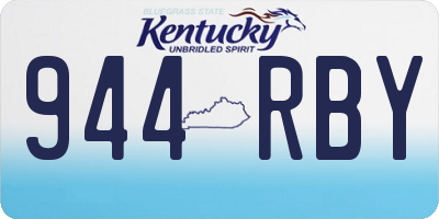 KY license plate 944RBY
