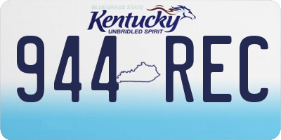 KY license plate 944REC