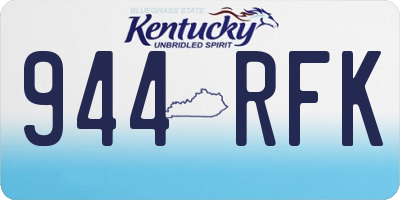 KY license plate 944RFK