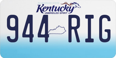 KY license plate 944RIG