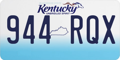 KY license plate 944RQX