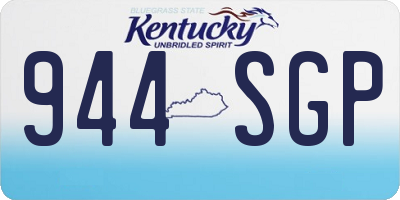 KY license plate 944SGP