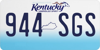 KY license plate 944SGS