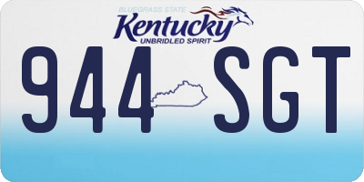 KY license plate 944SGT