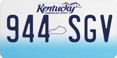 KY license plate 944SGV